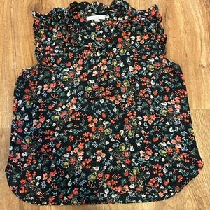 Loft Sleeveless Top - Black and Red